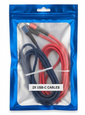 2 USB-C to USB C Cables Pack,RED & Blue 7 feet AVAILABLE IN AMAZON