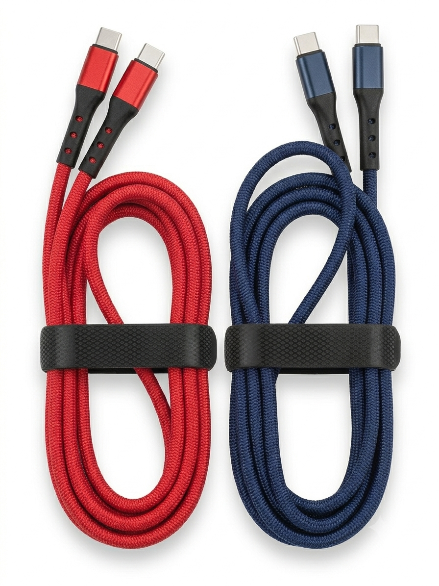 2 USB-C to USB C Cables Pack,RED & Blue 7 feet AVAILABLE IN AMAZON