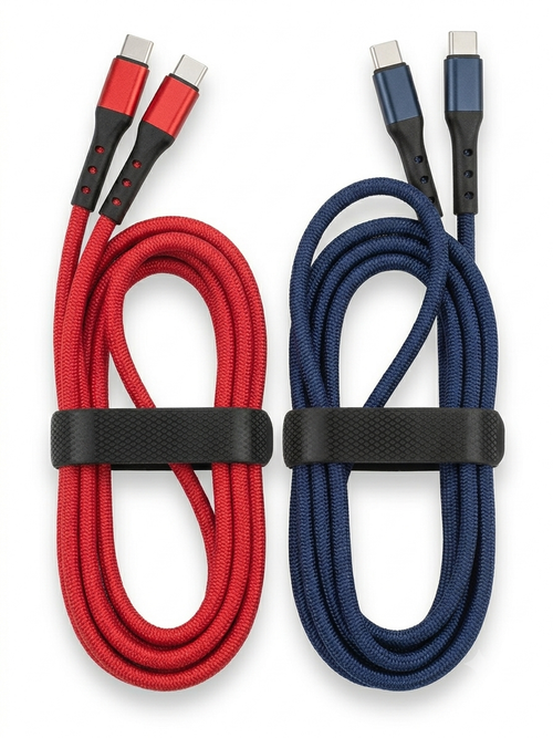 2 USB-C to USB C Cables Pack,RED & Blue 7 feet AVAILABLE IN AMAZON