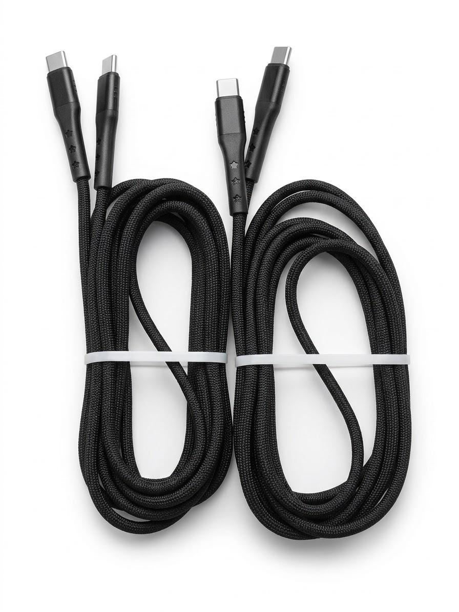 2 USB-C to USB C Cables Pack,Black 7 feet AVAILABLE IN AMAZON